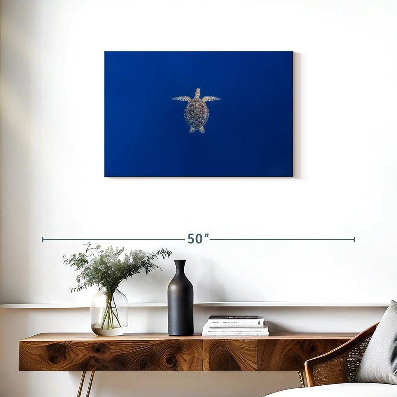 Brampt Blue Sea Turtle, 20" H x 30" W