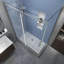 Cabine de douche rectangulaire coulissante sans cadre avec panneau fixe l 72 "x H 80" Langham-53047946-53047949