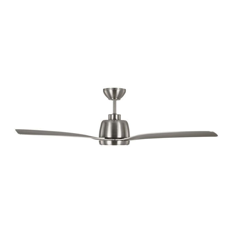 Avila LED Downrod Ceiling Fan, Brushed Silver