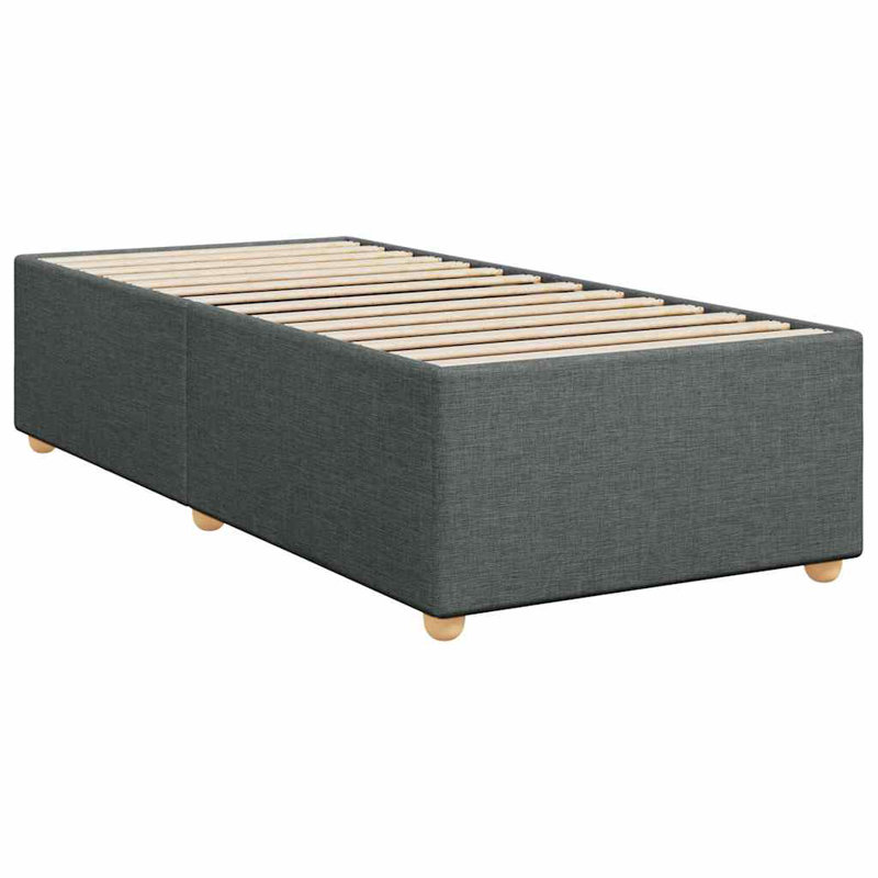 Structure de lit Ebern Designs sans matelas gris foncé TG, Gris foncé, Très grand simple