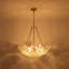 Lustre en verre floral à prune 6 lumières Luxe
