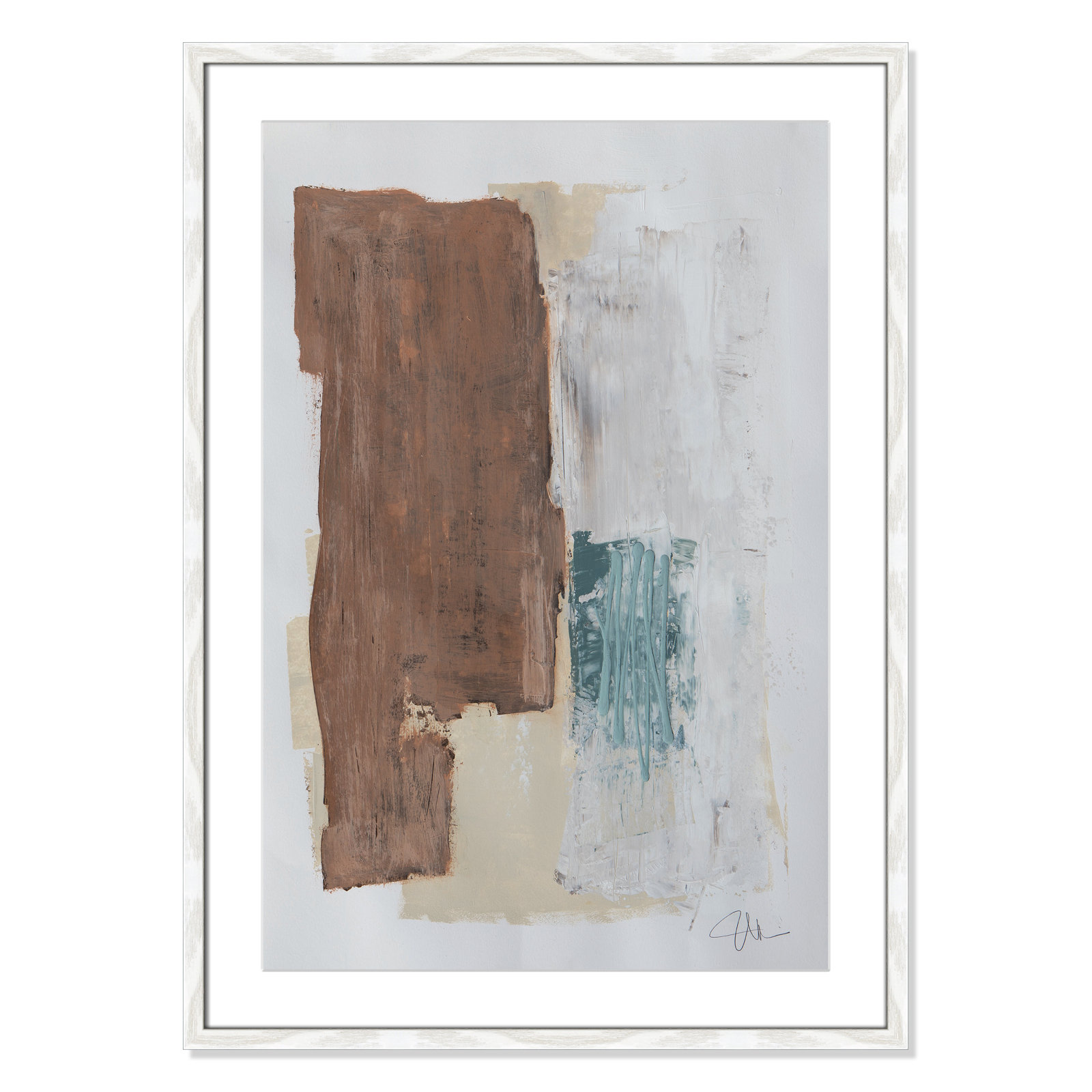 Together We Work I Print, 35.5" H x 25.5" W x 0.75" D, White Framed