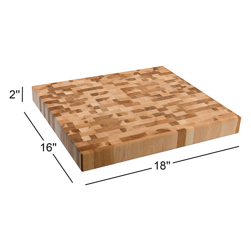 Labell Canadian Maple Butcher Block Cutting Board With Wooden Feet