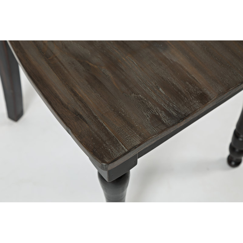 Ensemble de salle à manger en bois massif 5 pièces Karley , Noir rétro
