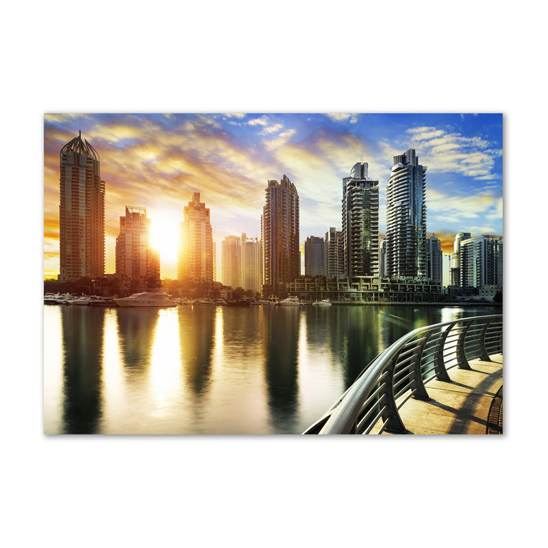 Dubai Sunset - No Frame Print on Canvas