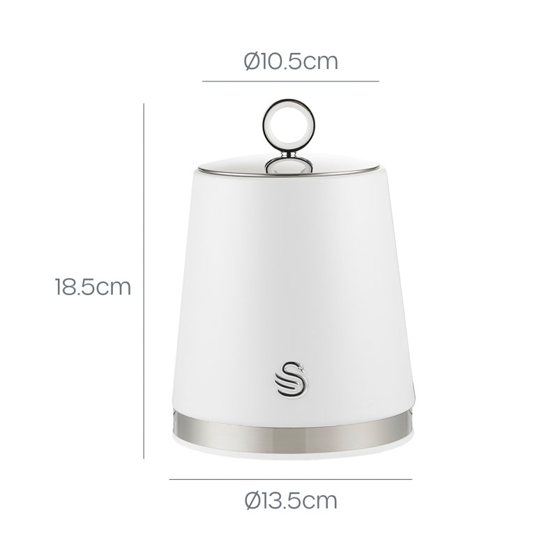 Serenity Iron Canister - Set of 3, White