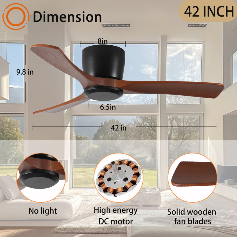 Ventilateur de plafond de 42 pouces sans lumière