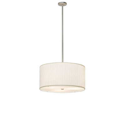 24" Wide Cilindro Mushroom Pleated Textrene Pendant
