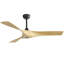 Ventilateur de plafond moderne de 52 pouces avec 3 lumières à DEL à intensité variable et 5 pales ABS, moteur à courant continu réversible et intelligent pour l'intérieur-154231155-154231159
