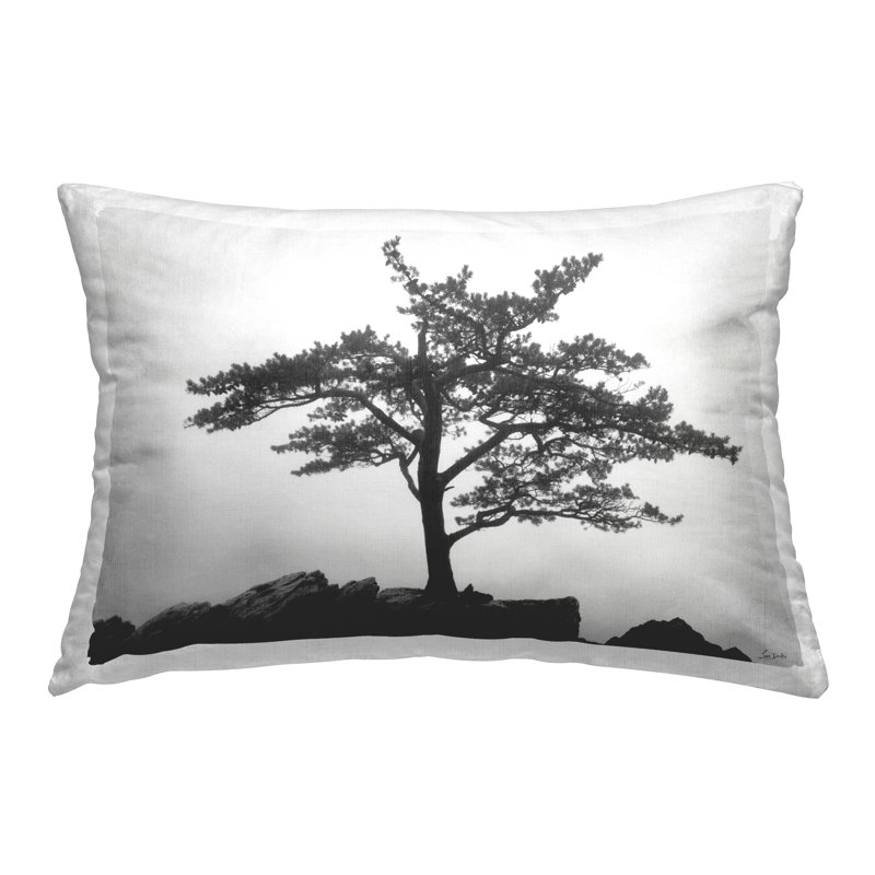 Coussin décoratif imprimé Lone Tree on Rocks par Lori Deiter