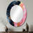 Abstract Marble In Pink And Black - Large Oval Wall Mirror On Metal-831320147