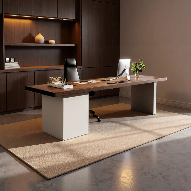 Bureau moderne et minimaliste, H 29,53 po x l 70,87 po x P 31,5 po