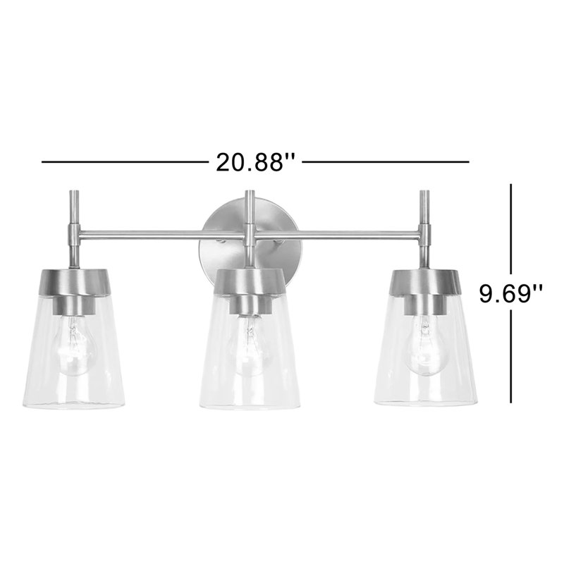 Delgado 3-Light Vanity Light - Antique Brass, Antique Brass