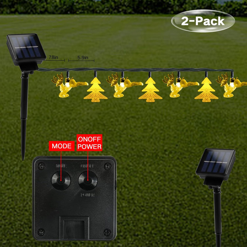 Kary 30 - Bulb 252'' Solar Powered Curtain String Light