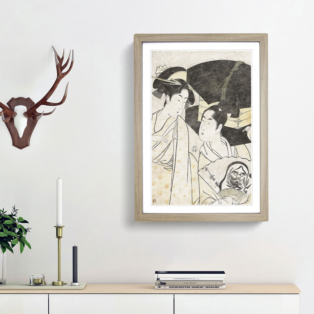 Fan Vendor by Kitagawa Utamaro - Picture Frame Painting Print