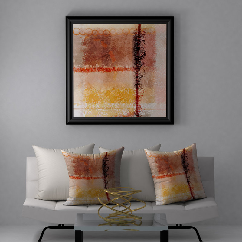 Abstract Reversible Throw Pillow, 24" x 24"