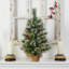 Arbre de Noël artificiel pin et baies enneigé