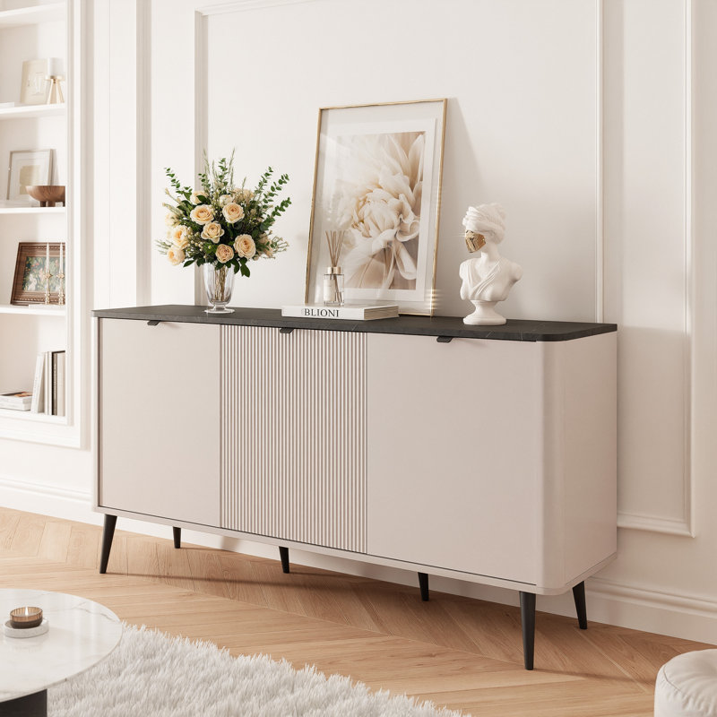 Navani Corner Accent Cabinet, Grey Stone