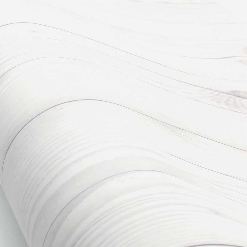 Rouleau de papier peint fleur en bois L 9,8 pi x l 19,6 po Fleuriel Plank, Blanc