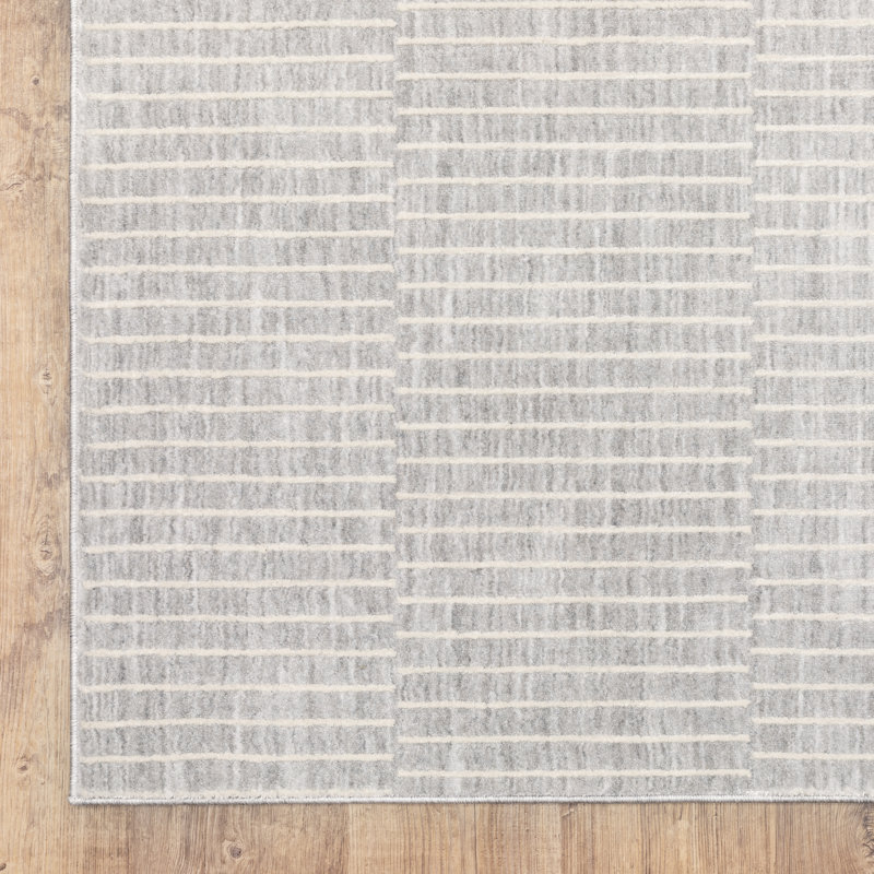 Tapis gris / beige Orion, Tapis de couloir 2 pi 3 po x 7 pi 7 po