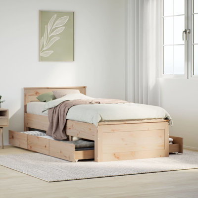 Dairine Solid Wood Storage Bed