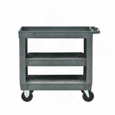 3 layers rolling utility cart with Wheels,Supports 600 lbs,Heavy-Duty Capacity for Garage StorageOffice Spaces  Kitchen,For indoor and outdoor Use,Du