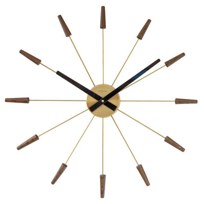 Plug-Inn, 23-Inch, Metallic Spoke Wall Clock