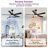 52" Modern 3CCT LED Ceiling Fan With Cracked Effect Shade, Remote Control, Double Sided Blades, 6-Speed DC Motor, Dimmable, Timer
