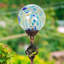 Piquet de jardin solaire en verre nid d'abeille perlé-38815116