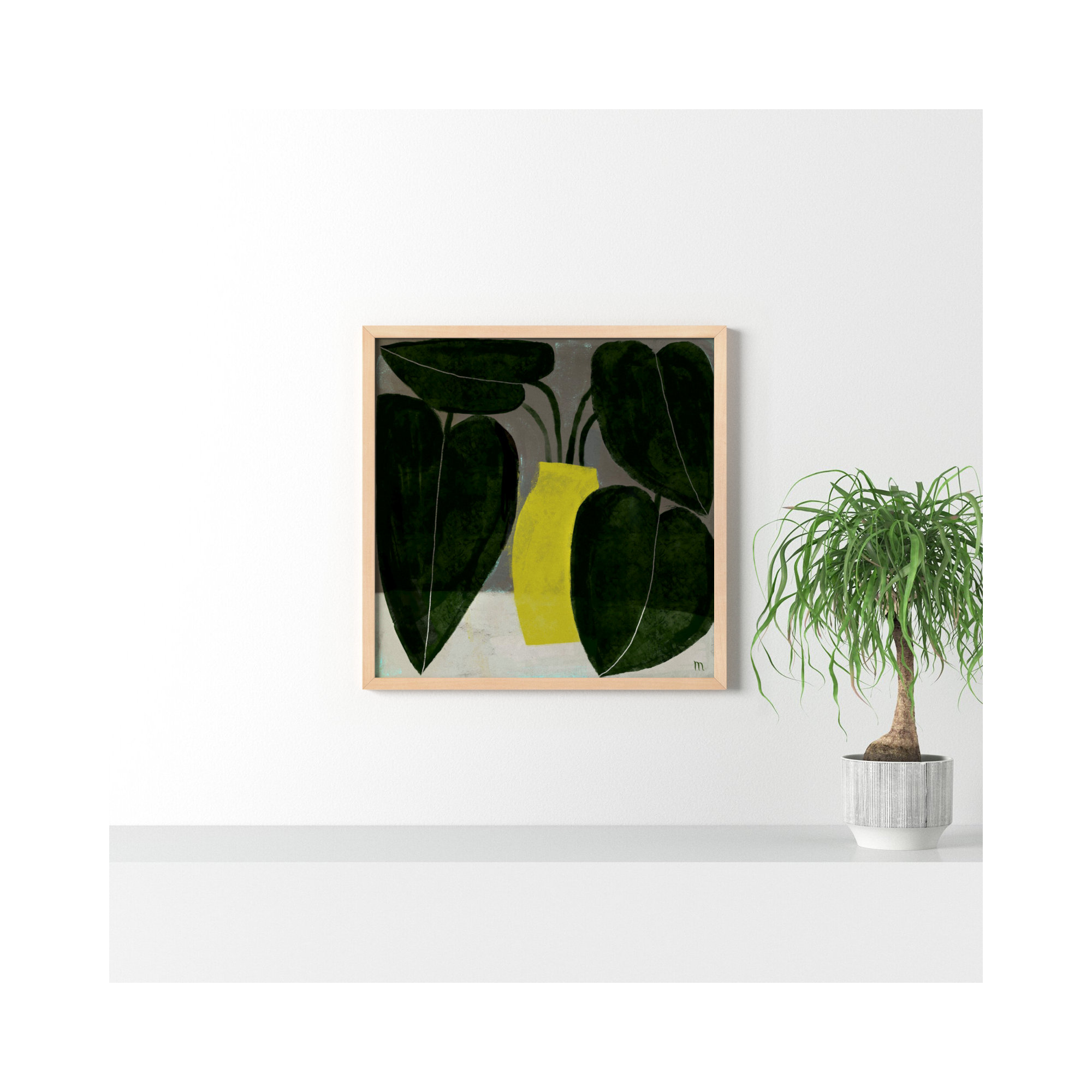 Plant #7 by StudioM, Brown, 30" H x 30" W x 1.25" D