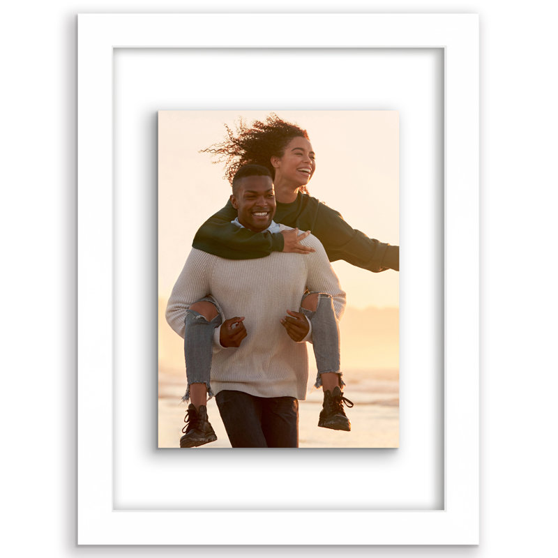 Cadre photo flottant Merranda, White, L 8 po x H 10 po