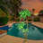Faux Palm Tree in Metal Freestanding-1130263394