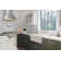Fireclay 30" x 22" Drop-in Sink with 2 Faucet Holes on Backsplash
