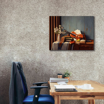 «The New Violin» par R. Hed, peinture sur toile tendue