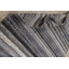Tapis décoratif en laine de style marocain noir/gris de conception unique 4 pi 10 po x 7 pi 11 po noué à la main New Age