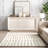 Nalini Modern Striped High-Low Wool Area Rug-1147286475