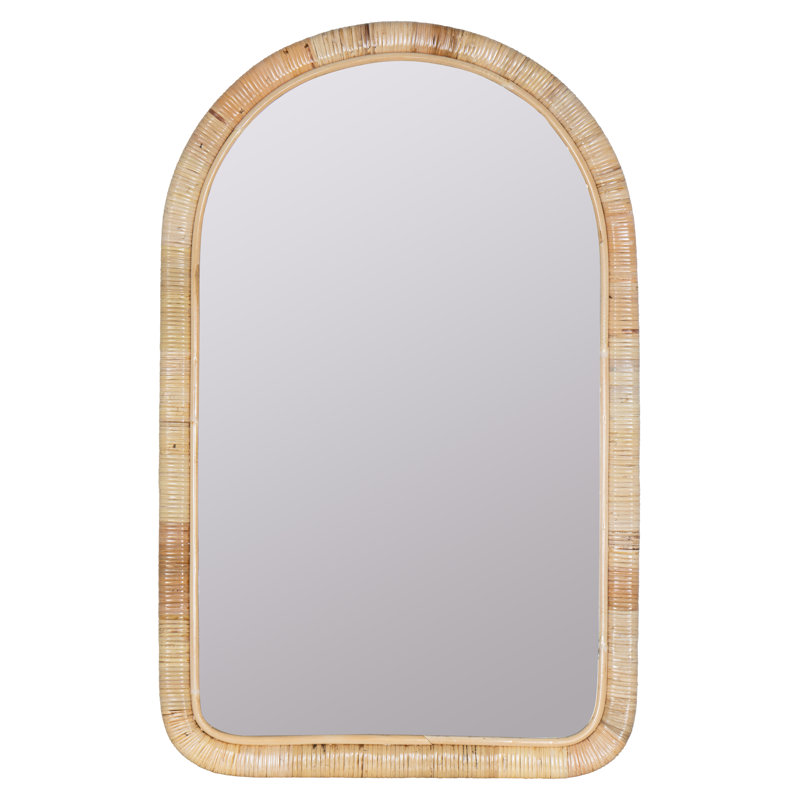 Brienne Arch Raffia Beveled Mirror