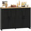 Buffet moderne avec tablettes réglables noir