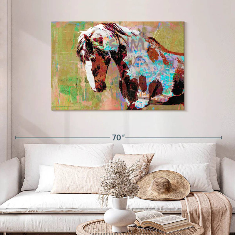 Brampt Picasso The Famous Wild Mustang, 30" H x 45" W