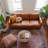 Denzerville Mid-Century Modern Genuine Leather Couch