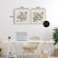 «Neutral Lustrous Pivoines», ensemble de 2 reproductions encadrées sous verre, design par Aria K.-1027126285-1027126286