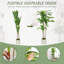 HOMCOM 120cm Artificial Dracaena Tree with Bendable Trunks for Home Decor