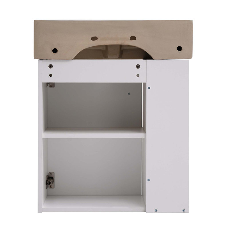 Modern Floating Bathroom Vanity With Ceramic Basin