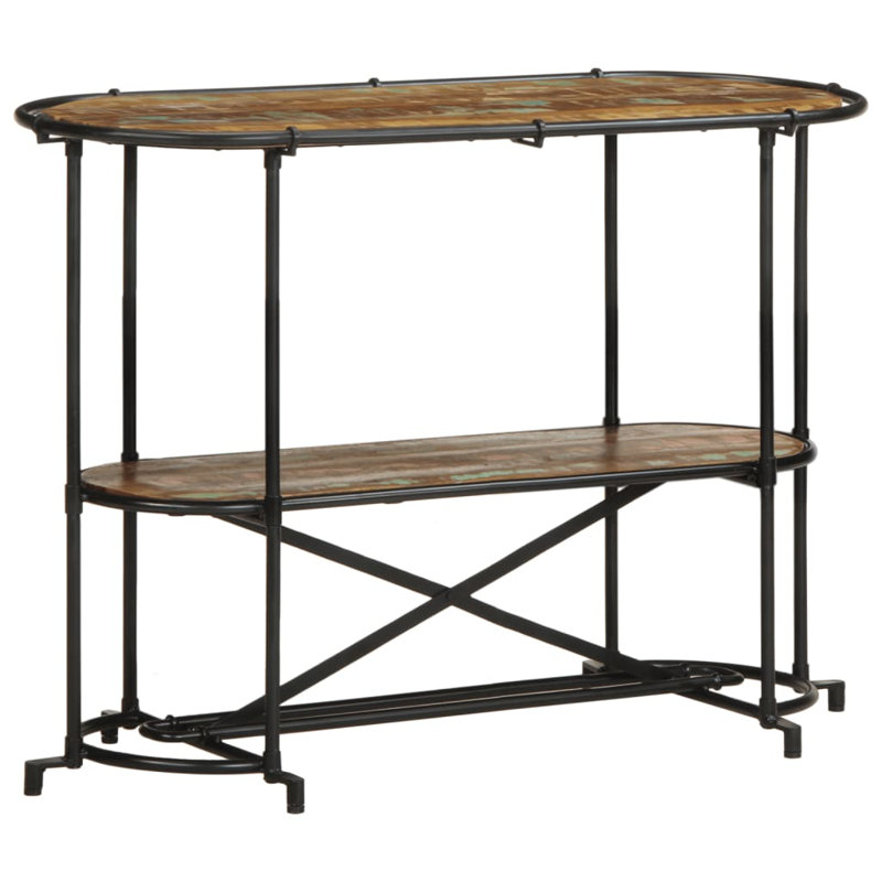 4-3 110cm Solid Wood Top Console Table, Reclaimed solid wood