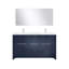 Meuble-lavabo double bleu marine l 60 po x P 20 po, plateau en marbre de culture, robinet chromé et miroir de 55 po-1455960298-1455960305