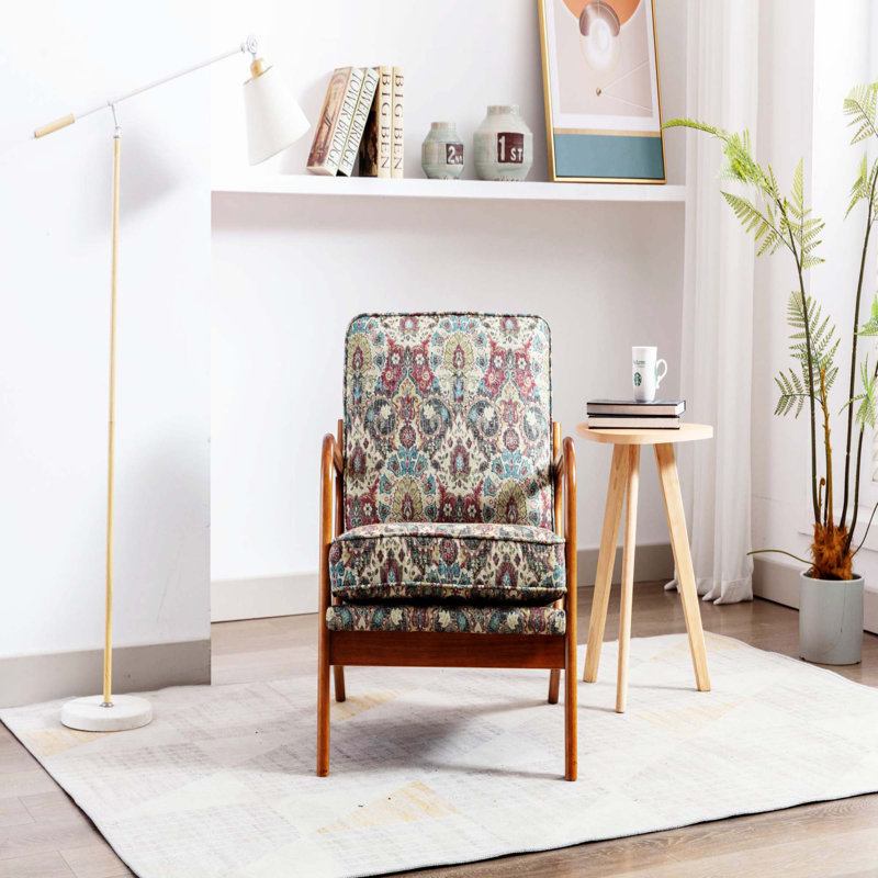 Chaise d'appoint l 25,59 po Arras, Tapis rouge