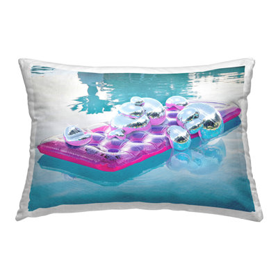 Tropical Disco Pool Float Decorative Printed Throw Pillow by Ziwei Li