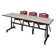 Table gigogne d'appoint Nevjana, 2 chaises empilables