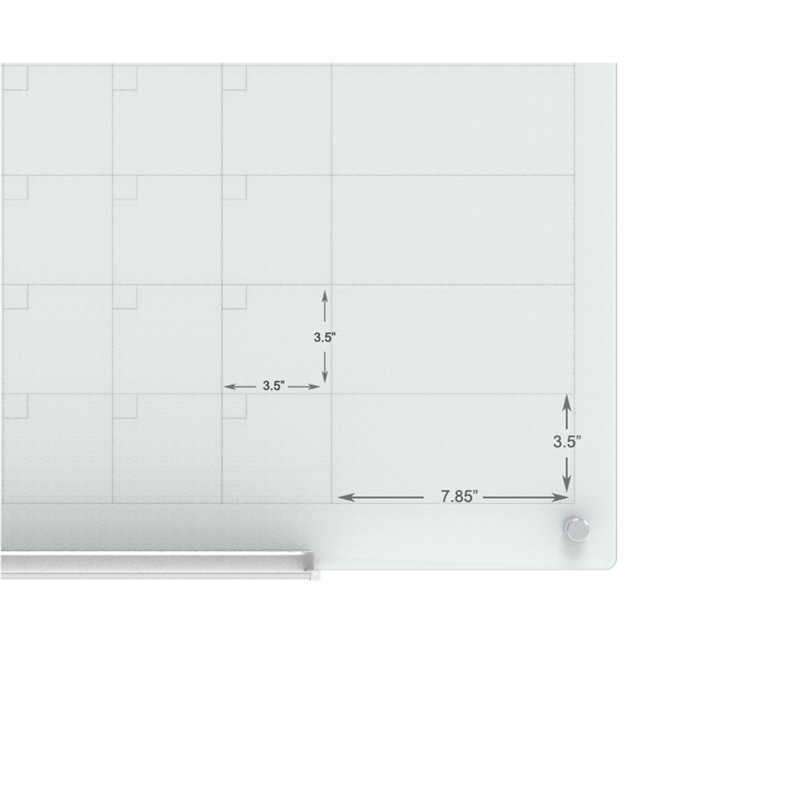 Audio-Visual Direct Yes Glass Glass Board, 24" H x 36" L, White