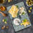 Ambesonne Floral Tempered Glass Cutting Board Spring Scroll Multicolor